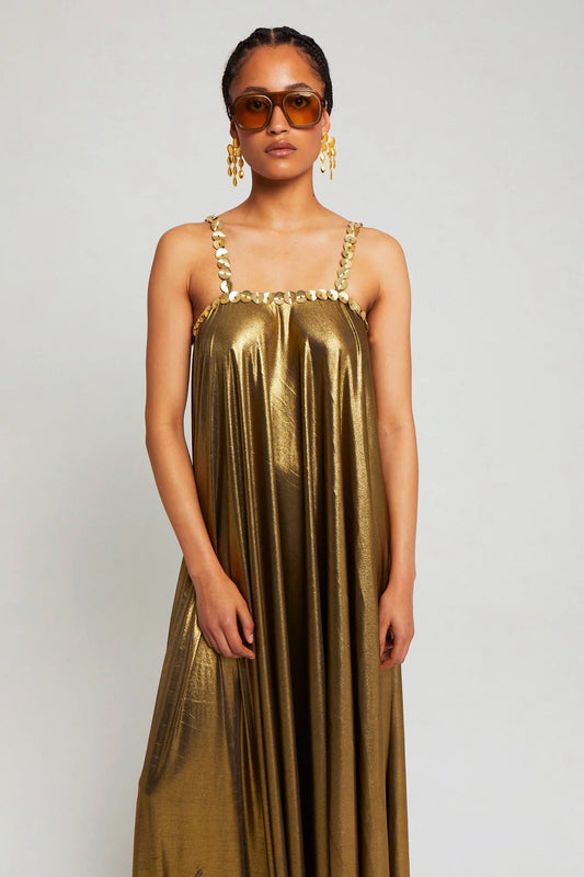 Women's gold dress