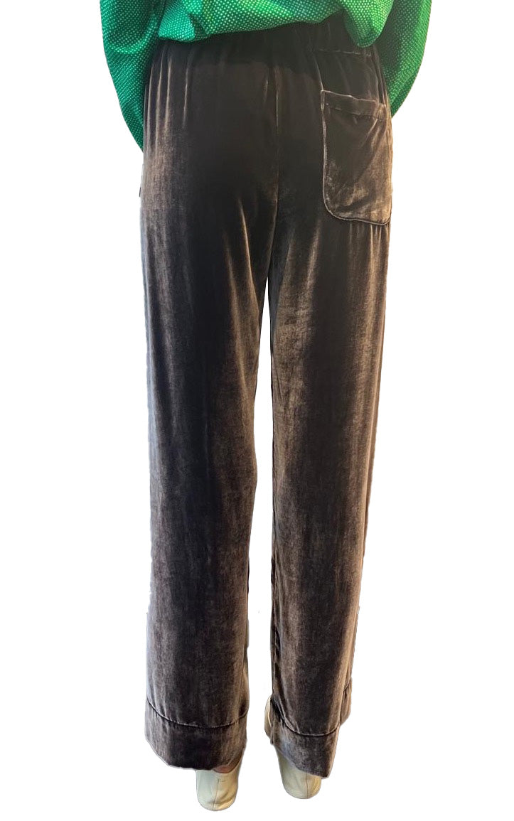 Pencil brown velvet trousers