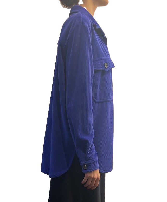 Oversized Corduroy Shirt Purple