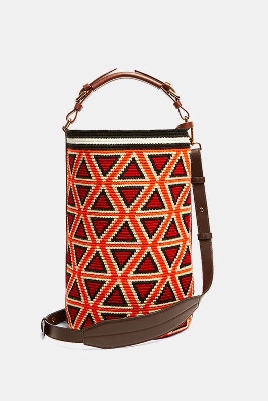 Triangle maxi cylinder tote bag