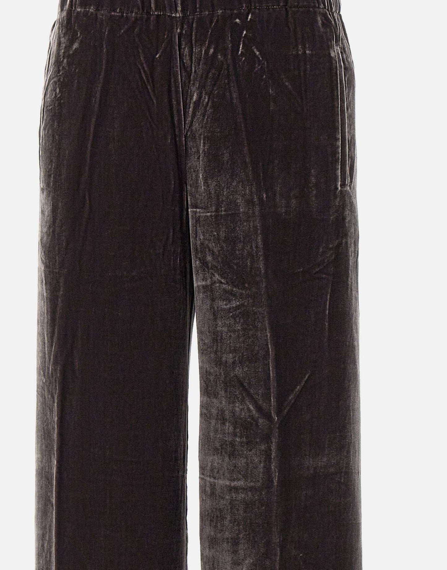 Pencil brown velvet trousers