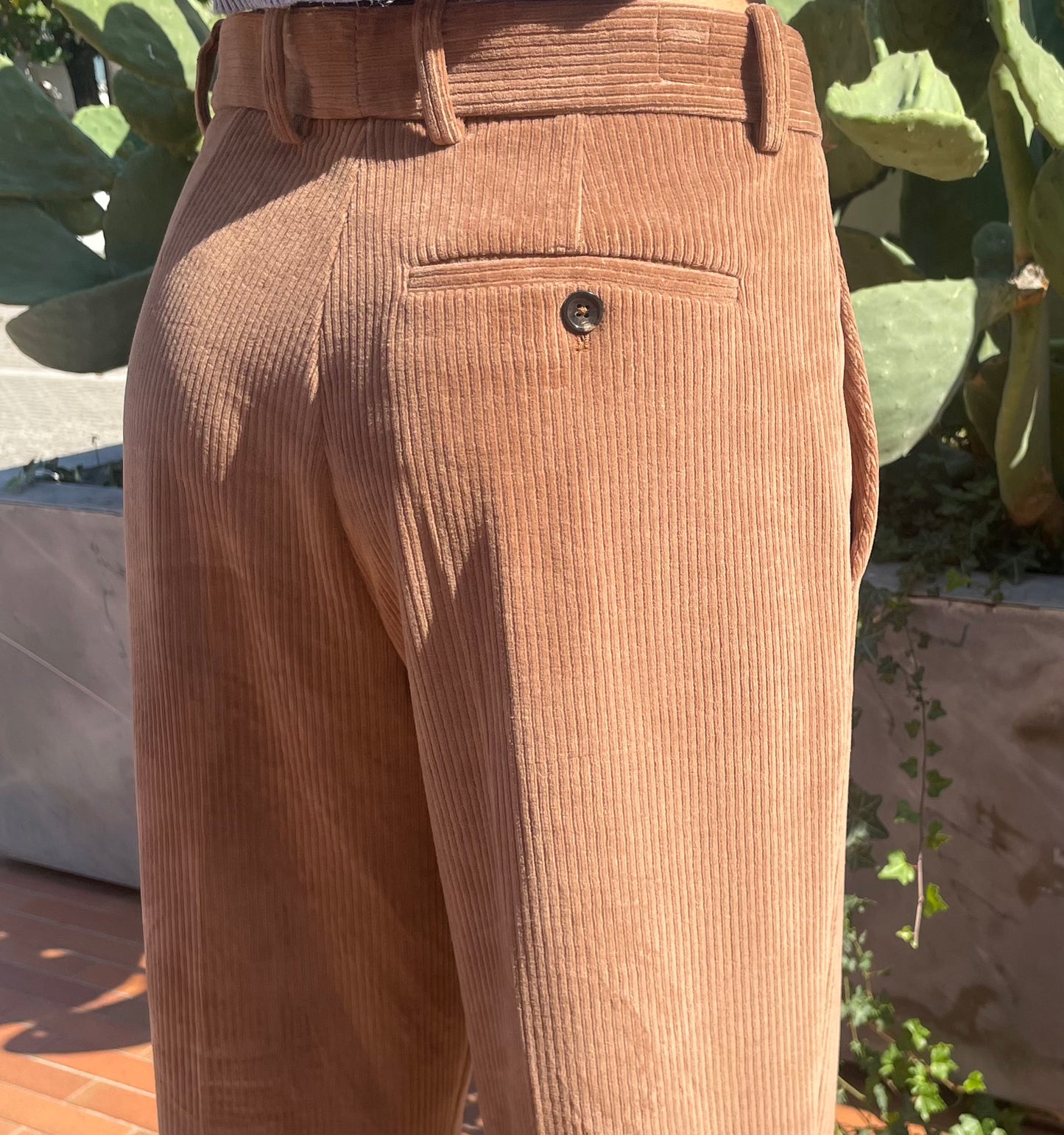 Cappuccino velvet trousers