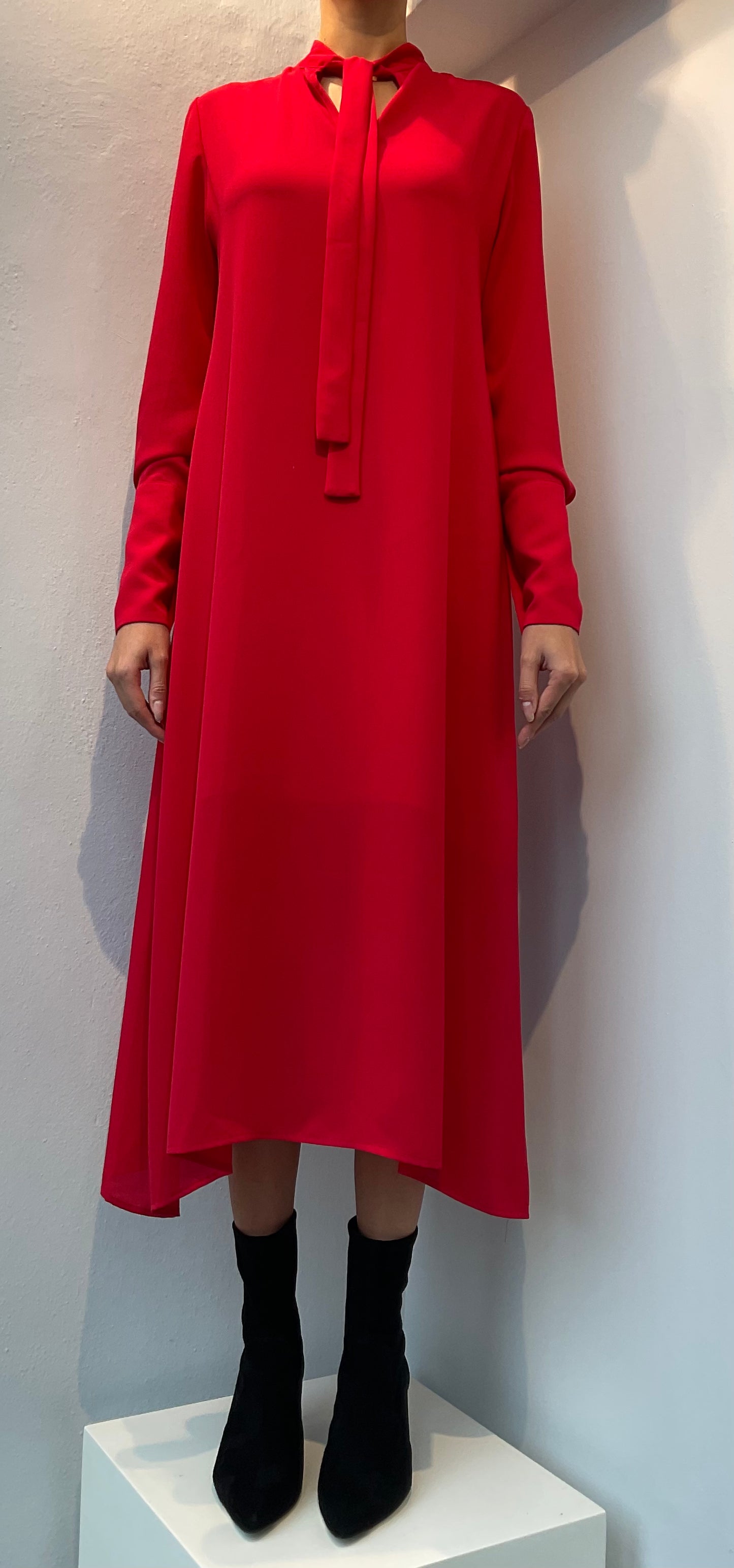 Tilda red georgette dress