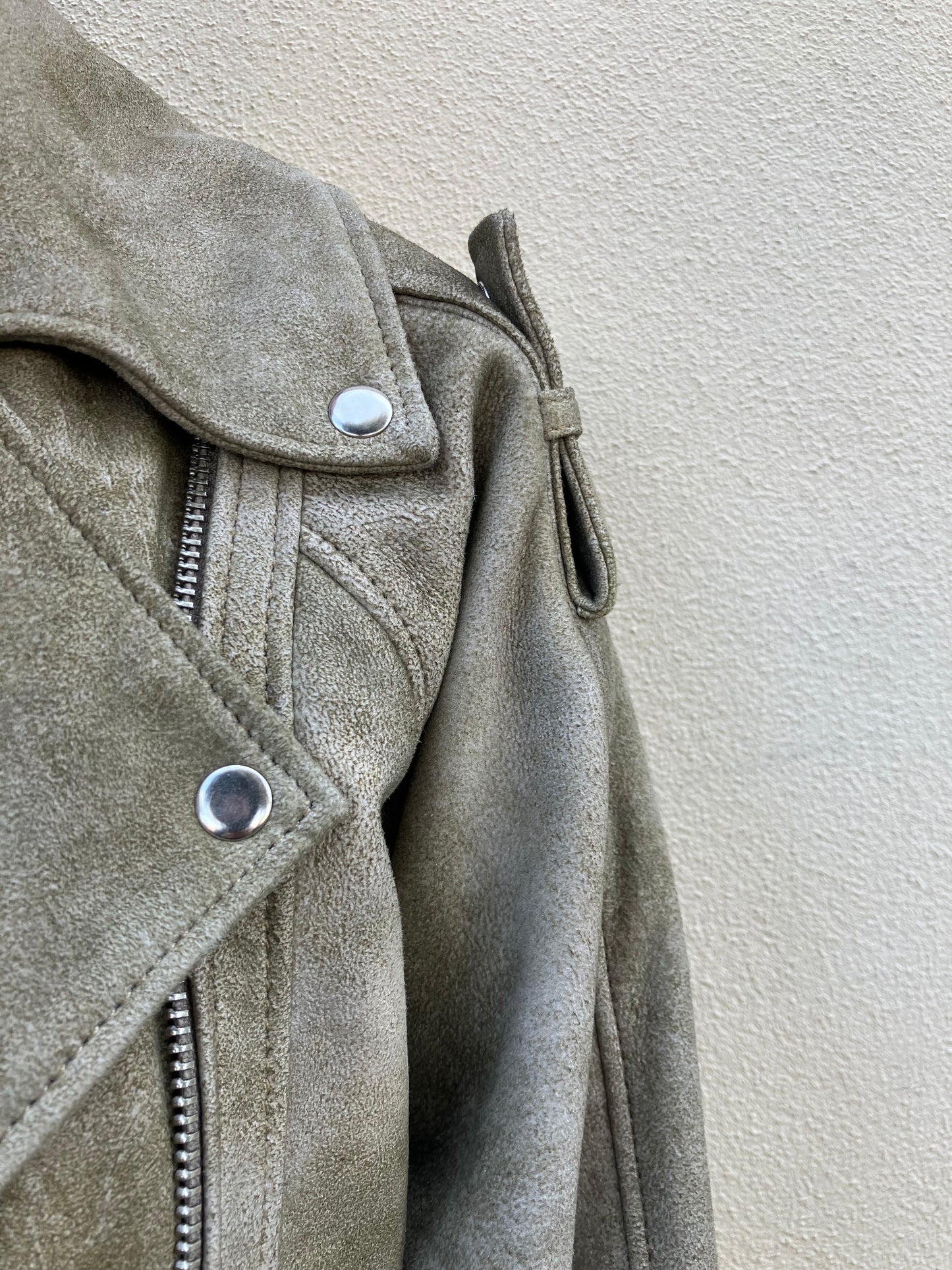 Beige Leather Jacket