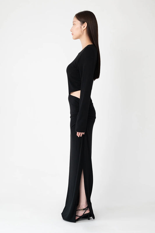 Black asymmetric dress