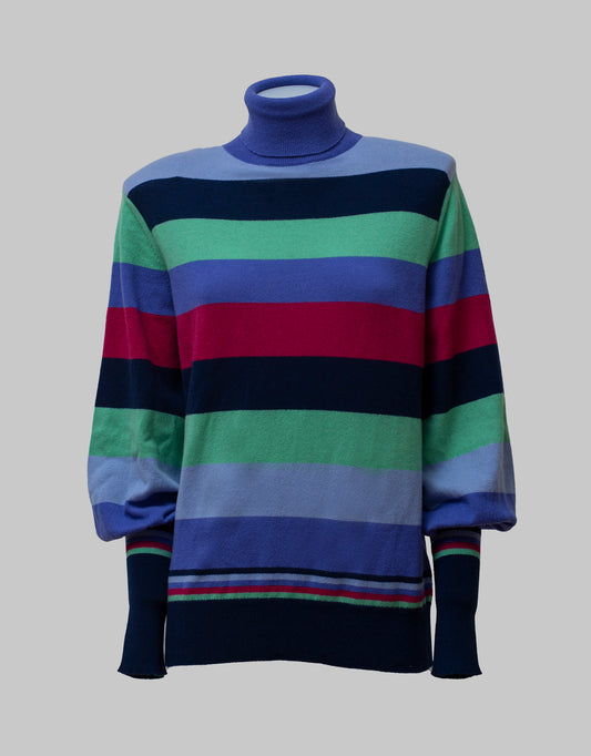 Sonia Dark Striped Turtleneck