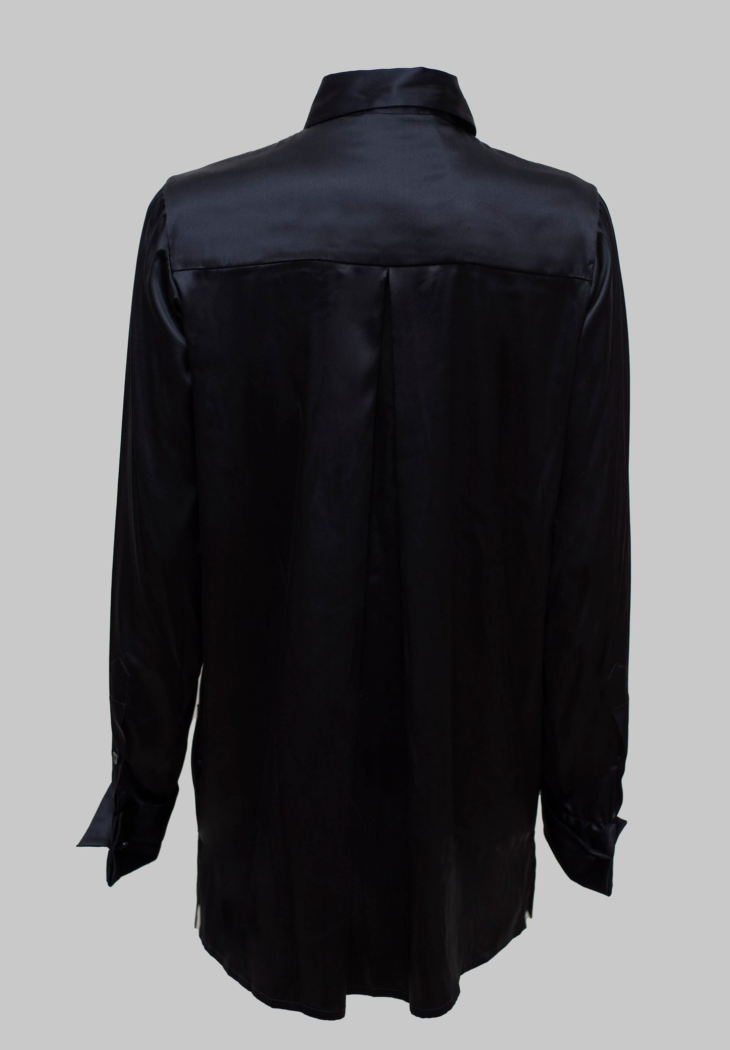 Black silk shirt