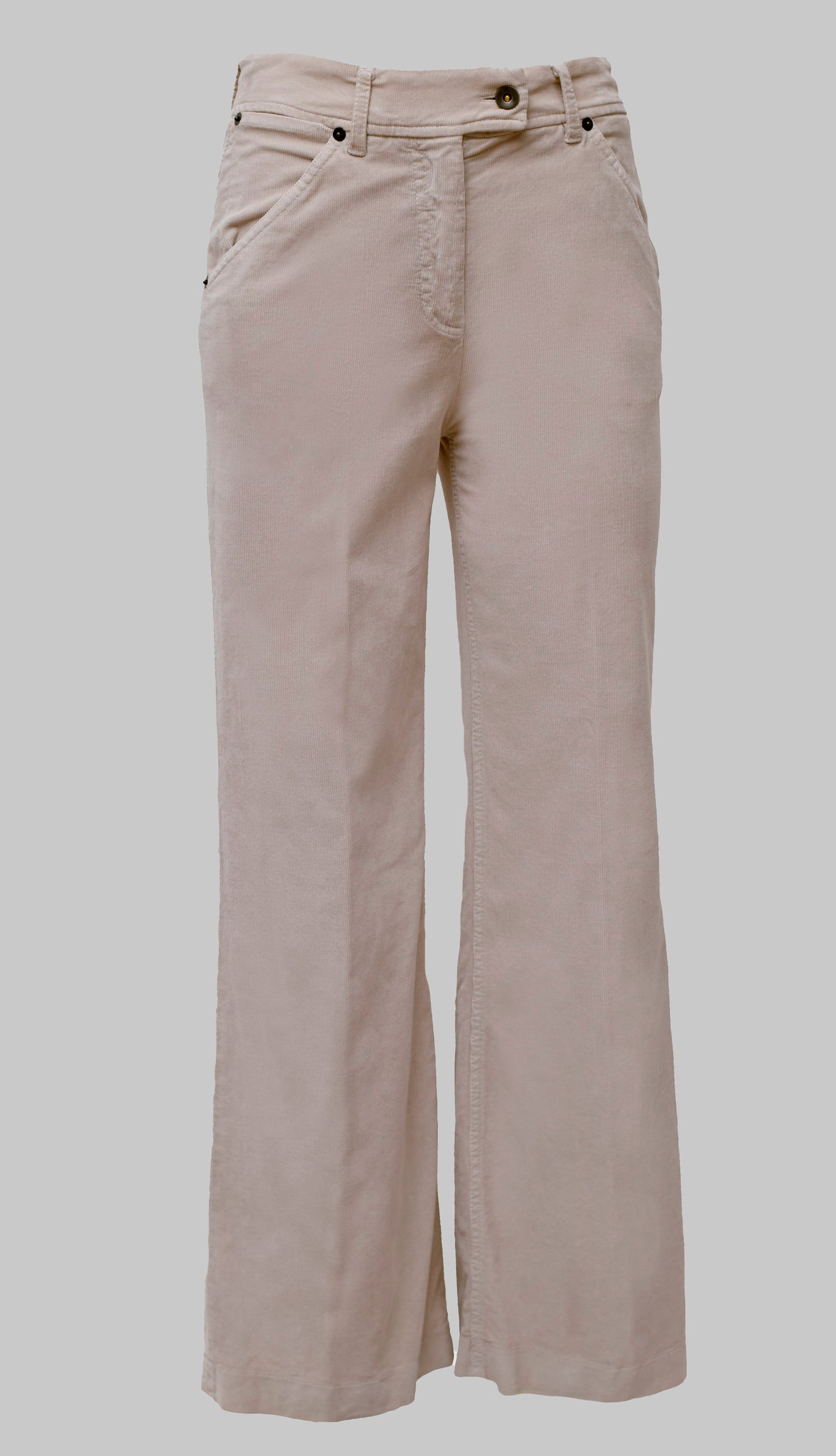 Ivory velvet trousers