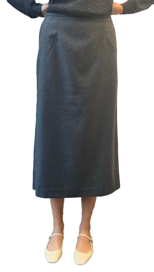 Elizabeth Longuette Skirt Grey