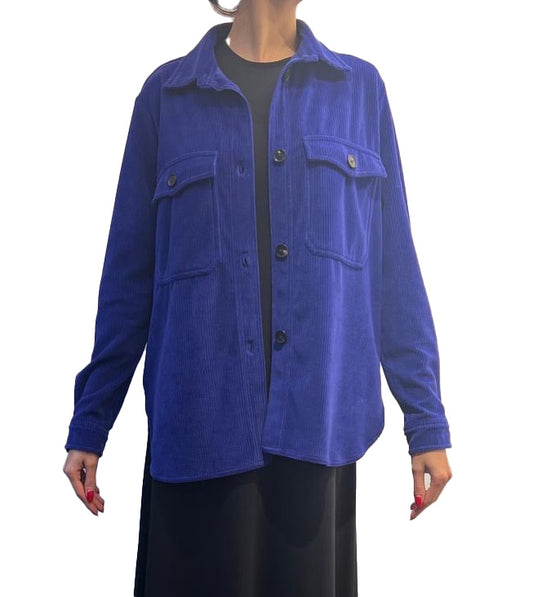 Oversized Corduroy Shirt Purple