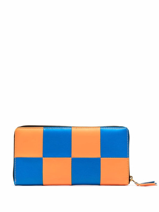 Fluo Squares wallet - Orange / Blue