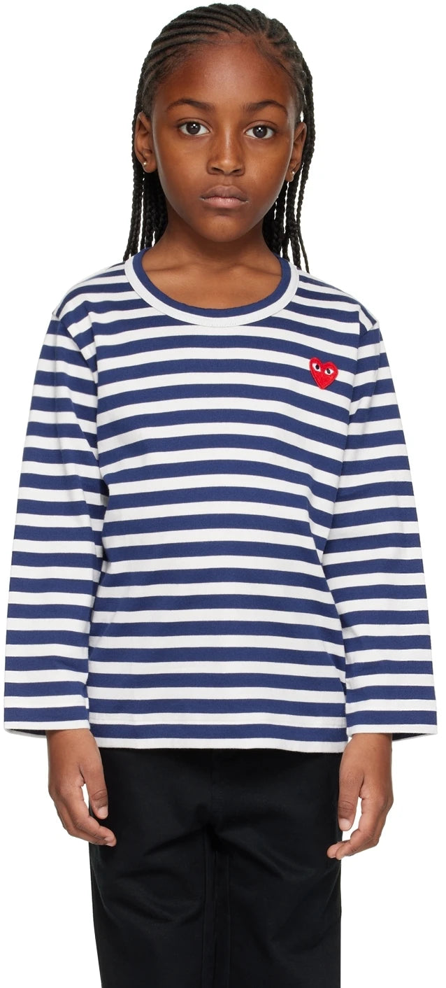 Round neck striped long sleeve t-shirt child