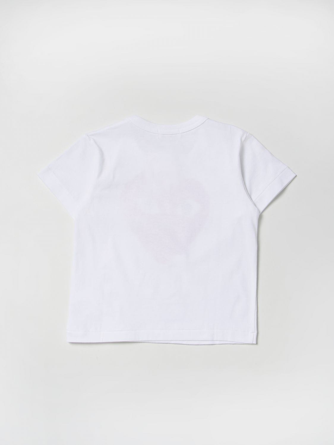 White baby t-shirt with red heart print