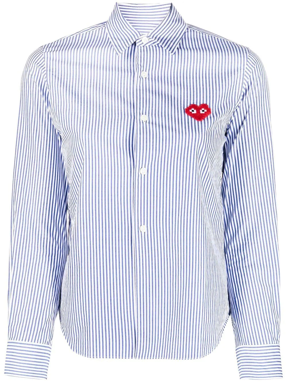 Camicia rigata con logo a forma di cuore Invader