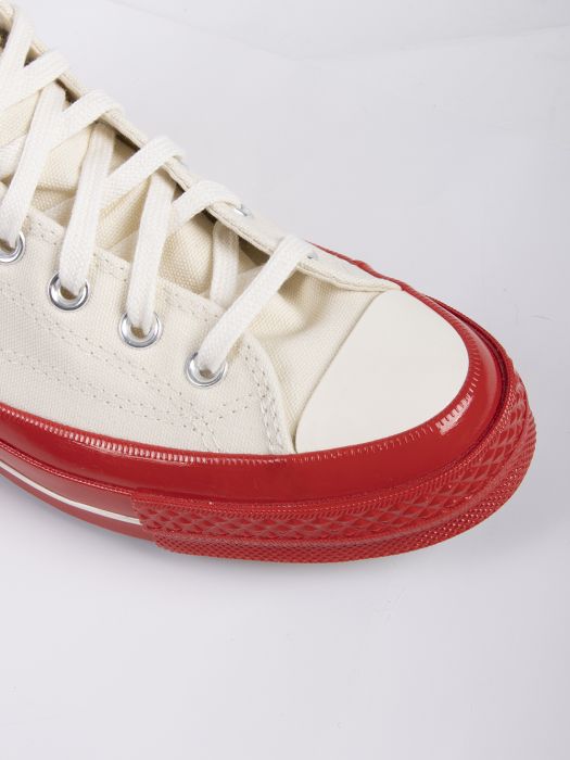 Converse Chuck 70 - white high-top sneakers - red sole